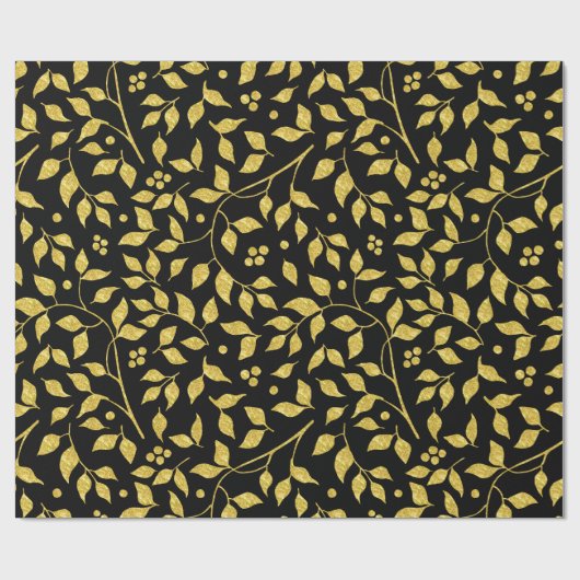 Schwarze und goldene Farbtöne Nahtloses Muster Geschenkpapier (Flach)