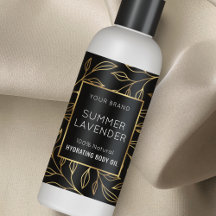 Schwarze und goldene Flora 4 OZ Kosmetische Flasch