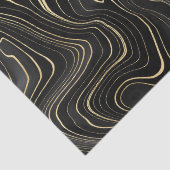 Schwarze und goldene Geode Strata Texturen Seidenpapier (Detail)