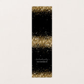 Schwarze und goldene Glitter-Halsketten-Displaykar (Außenseite Aufgefaltet)