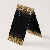 Schwarze und goldene Glitter-Halsketten-Displaykar (Rückseite)