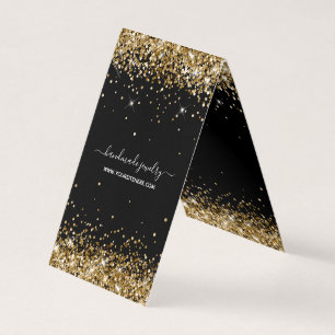 Schwarze und goldene Glitter-Halsketten-Displaykar