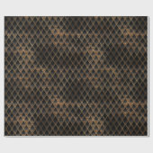 Schwarze und goldene Glitzer-Drachenskala Geschenkpapier (Flach)
