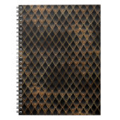 Schwarze und goldene Glitzer-Drachenskala Notizblock (Vorderseite)