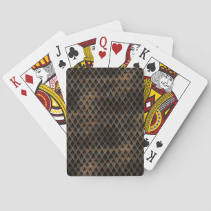 Schwarze und goldene Glitzer-Drachenskala Spielkarten