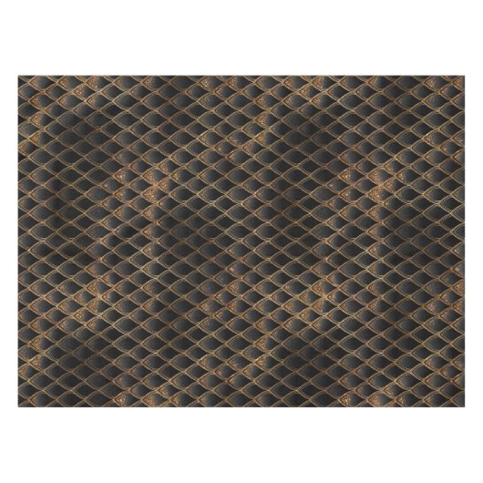 Schwarze und goldene Glitzer-Drachenskala Tischdecke (Vorderseite (Horizontal))
