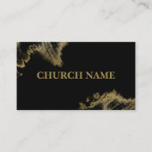 SCHWARZE und goldene Glitzern Visitenkarte (Vorderseite)