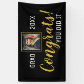 Schwarze und goldene Glückwünsche, die Sie bis 202 Banner (Vertikal)