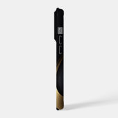 Schwarze und goldene Handyhülle iPhone Hülle (Linke Seite)
