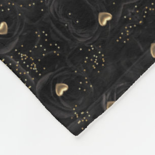 Schwarze und goldene Herzen Decke