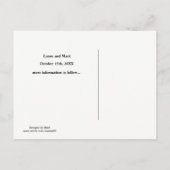 Schwarze und goldene Herzen Save the Date Ankündigungspostkarte (Rückseite)