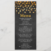 Schwarze und goldene Hochzeit im Herbst Menükarte (Vorderseite)