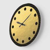 Schwarze und goldene Imitate belichten Wandklemme Große Wanduhr (Winkel)