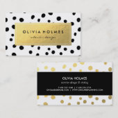 Schwarze und goldene Imitate Fotoleitermuster-Visi Visitenkarte (Vorne/Hinten)