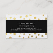 Schwarze und goldene Imitate Fotoleitermuster-Visi Visitenkarte (Rückseite)