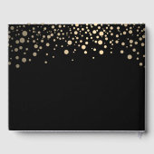 Schwarze und goldene Imitate Gästebuch (Rückseite)