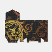 Schwarze und goldene Imitate Geschenkschachtel (Ungefaltet)