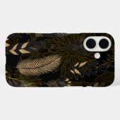 Schwarze und goldene iPhone / iPad-Hülle mit Feder Case-Mate iPhone Hülle (Rückseite (Horizontal))