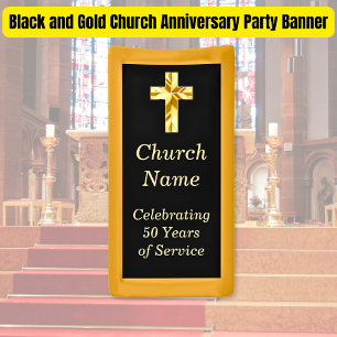 Schwarze und goldene Kirchenjubiläumsfeier  Banner