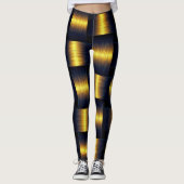 Schwarze und goldene Leggings (Vorderseite)