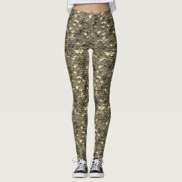Schwarze und goldene Leggings