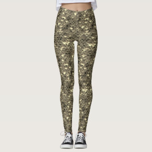 Schwarze und goldene Leggings