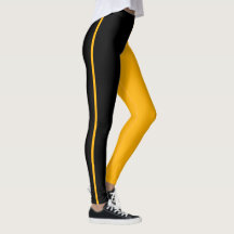 Schwarze und goldene Leggings - Augenblick