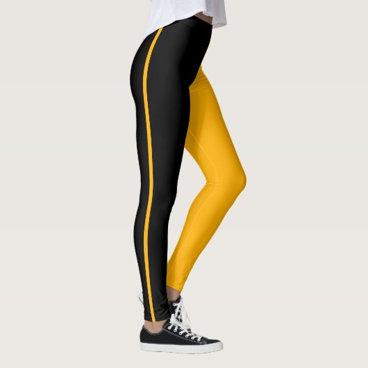 Schwarze und goldene Leggings - Augenblick (Rechts)