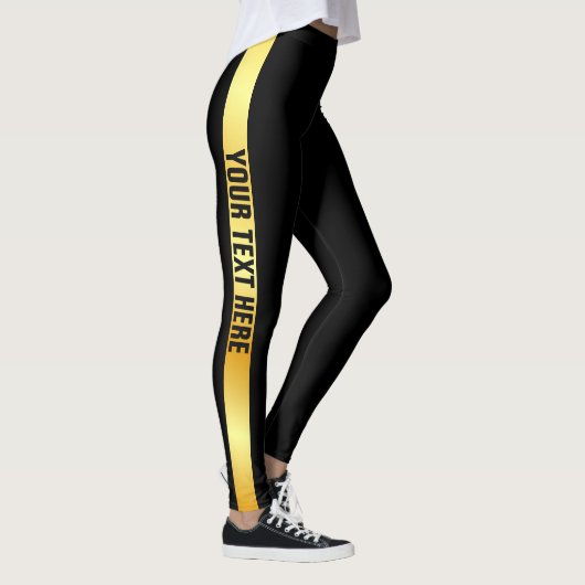 Schwarze und goldene Leggings: Vorlage für Namenst Leggings (Rechts)