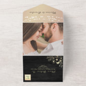 Schwarze und goldene Lichter All In One Einladung (Außenbereich)