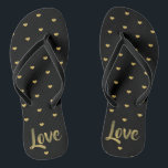 Schwarze und goldene Lieben Badesandalen<br><div class="desc">Sehr trendig und sehr chic,  Leckerei selbst oder jemand,  der diese Schwarz-Gold-Liebe Herzen flip Flops.</div>