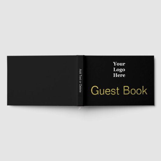 Schwarze und goldene Logos für Unternehmen Gästebuch (Voll)