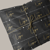 Schwarze und goldene Logos Moderne Markenverpackun Seidenpapier