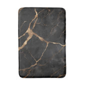 Schwarze und goldene Marmorsteinstruktur Badematte (Vorderseite Vertikal)