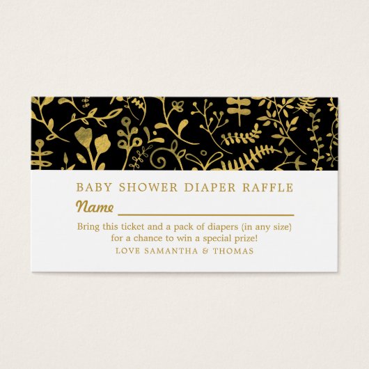 Schwarze und goldene Orientalische Blüte, Windeln (Vorderseite)