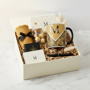 Schwarze und goldene Paisley-Tasse Tasse