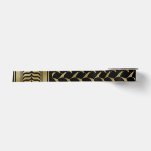 Schwarze und goldene palästinensische Kuffiyeh Satinband