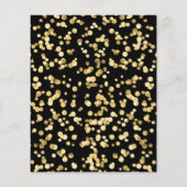 Schwarze und goldene Rente - Party Einladung Flyer (Hinten)