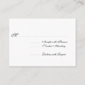 Schwarze und goldene RSVP-Karte Begleitkarte (Rückseite)