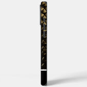 Schwarze und goldene Schlangenhaut Case-Mate iPhone Hülle (Rückseite / Links)