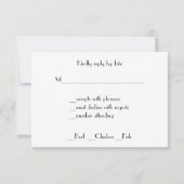 Schwarze und goldene schwule/lesbische Hochzeitska RSVP Karte (Rückseite)