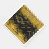 schwarze und goldene Serviette (Ecke)