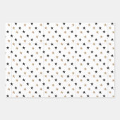 Schwarze und goldene skandinavische US Flagge Xmas Geschenkpapier Set (Vorderseite 3)