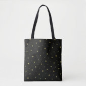 Schwarze und goldene Sterne Tasche (Vorderseite)