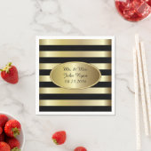 Schwarze und goldene Streifen | Jeder Fall Serviette (Beispiel)