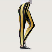 Schwarze und goldene Streifen Leggings (Rechts)
