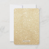 Schwarze und goldene Streifen Save the Date (Rückseite)