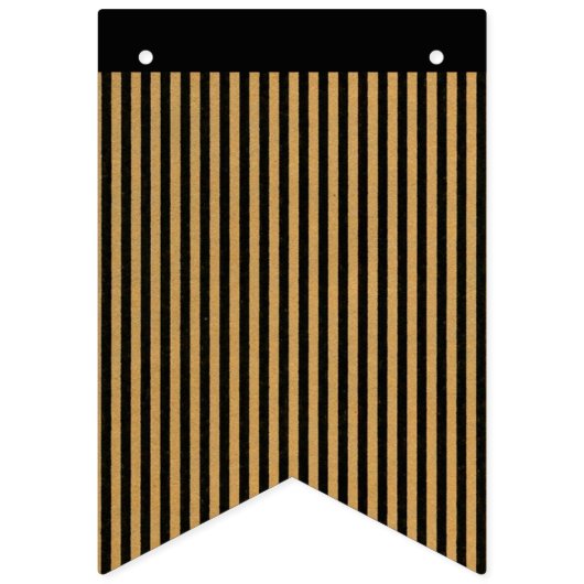 Schwarze und goldene Streifen Wimpelkette (Zweite Fahne)