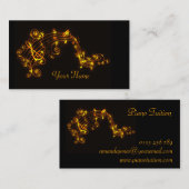 Schwarze und goldene Swirbelmusik Visitenkarte (Vorne/Hinten)