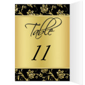 Schwarze und goldene Tischnummer (Innen (Links))